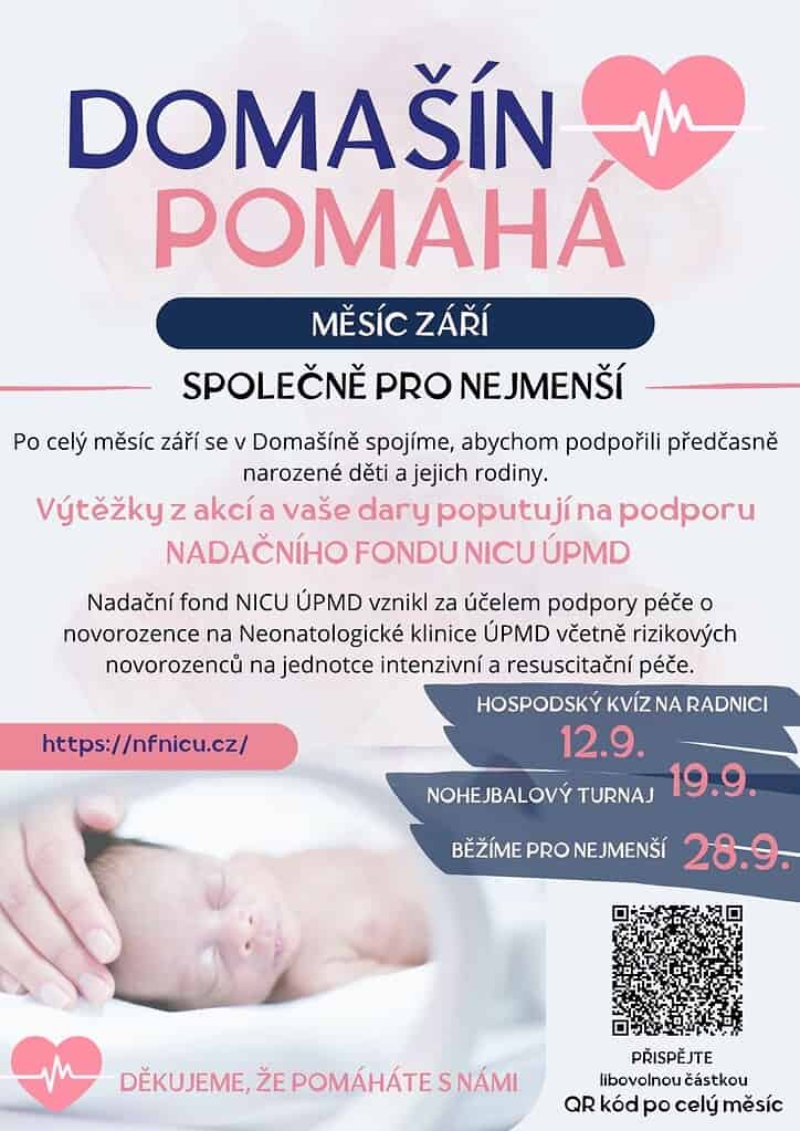 Nadační Fond NICU ÚPMD – Domasin Plakat
